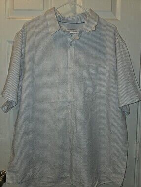 Free Assembly White Pinstripe Button Shirt 3xl